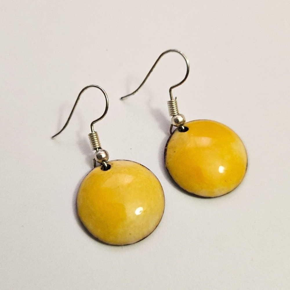 Enamel 1964 Lucky Penny Earrings